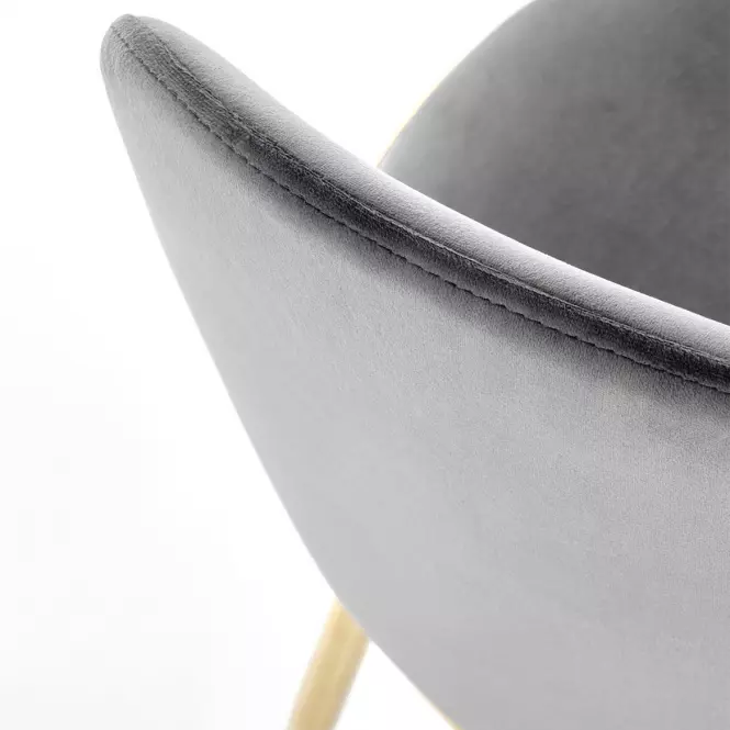 Stolička K460 Velvet/Chrome Šedá