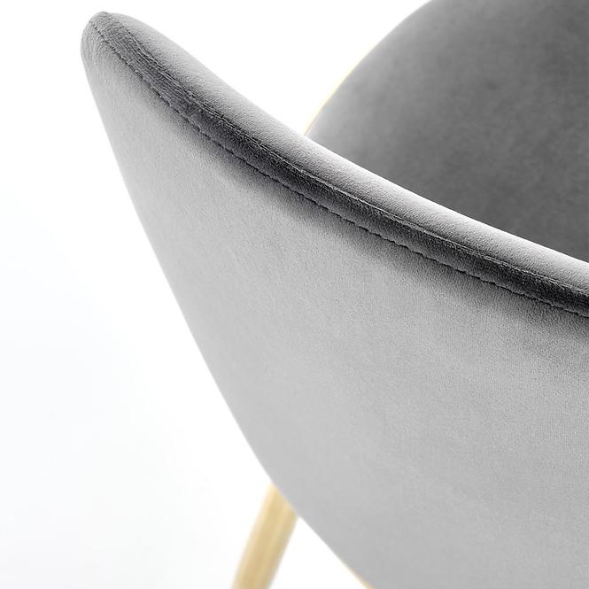 Stolička K460 Velvet/Chrome Šedá