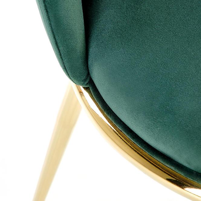 Stolička K460 Velvet/Chrome T. Zelená