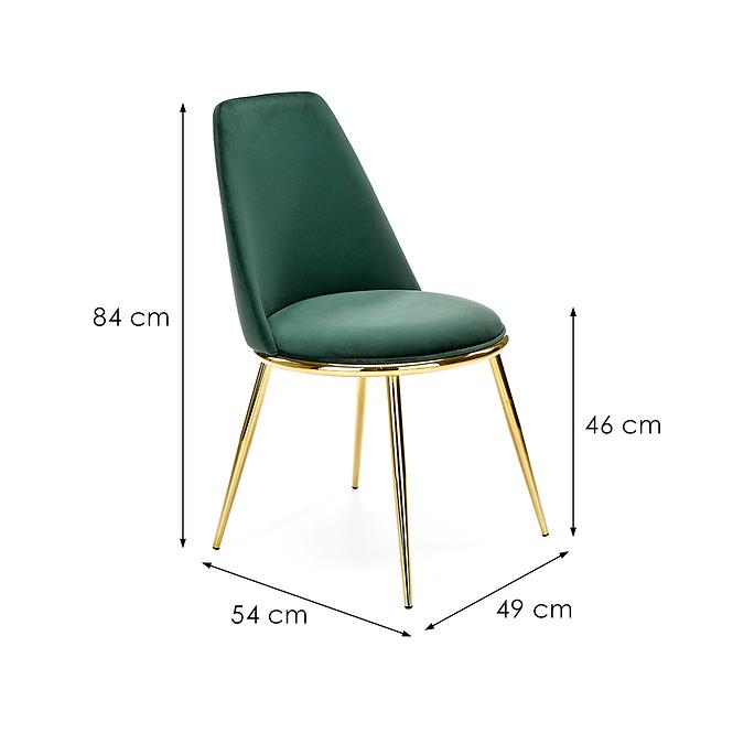 Stolička K460 Velvet/Chrome T. Zelená