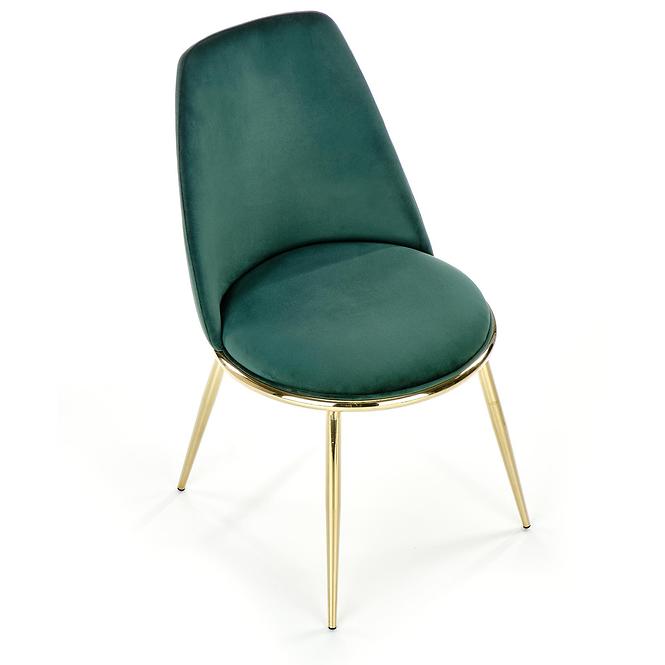 Stolička K460 Velvet/Chrome T. Zelená