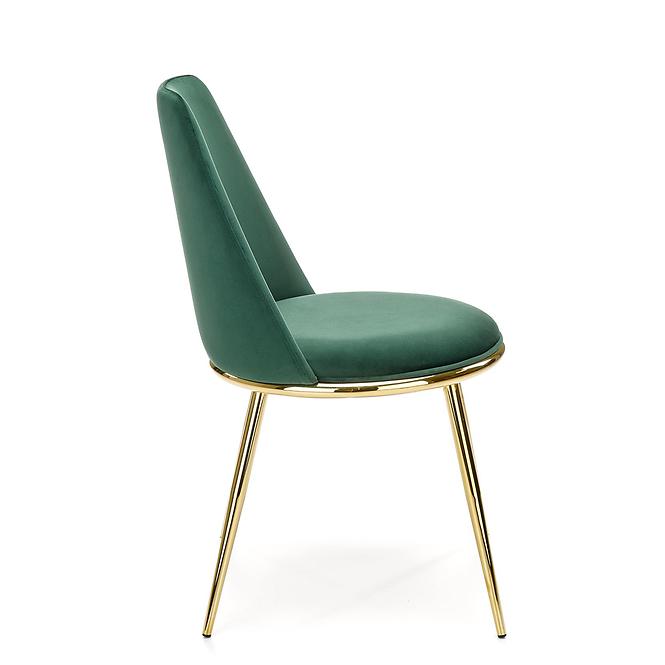 Stolička K460 Velvet/Chrome T. Zelená