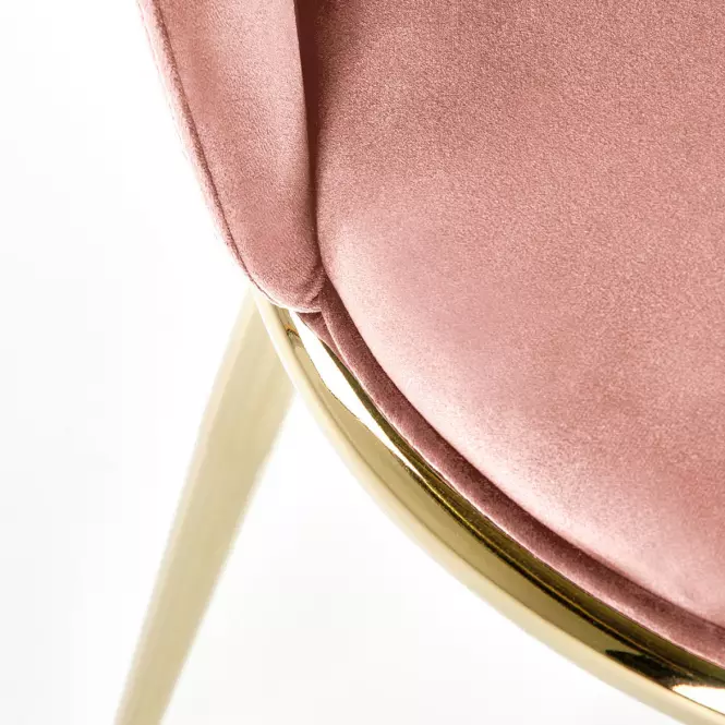 Stolička K460 Velvet/Chrome Ružová