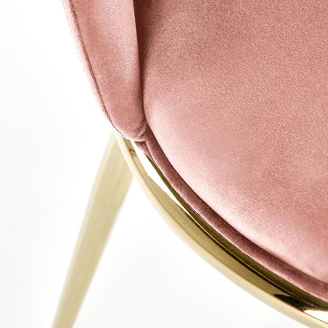 Stolička K460 Velvet/Chrome Ružová