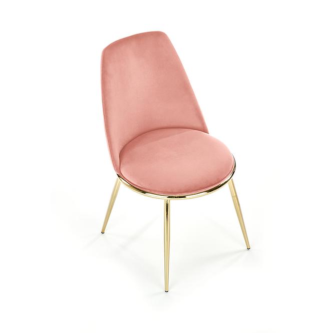 Stolička K460 Velvet/Chrome Ružová