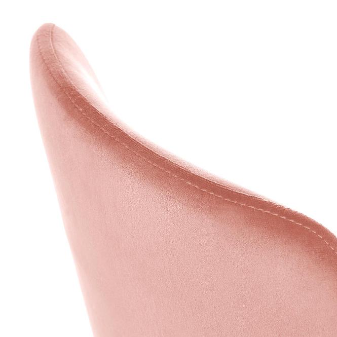 Stolička K460 Velvet/Chrome Ružová