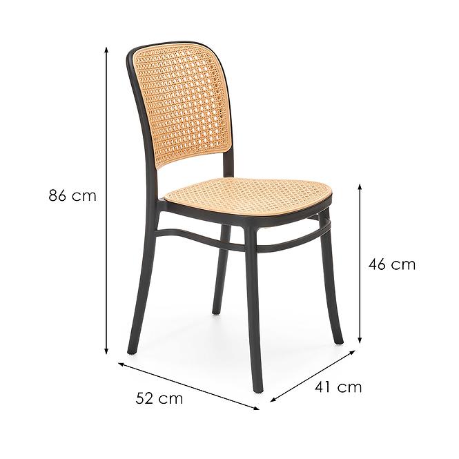 Stolička K483 Polipropylen Prirodzené/čierna 