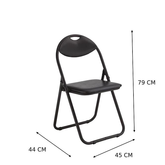 Skladacia stolička Atom Black čierna,2