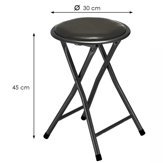 Skladacia taburetka Alto Black čierna,2