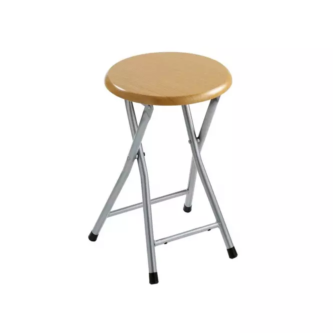 Skladacia taburetka Elza Silver MDF buk