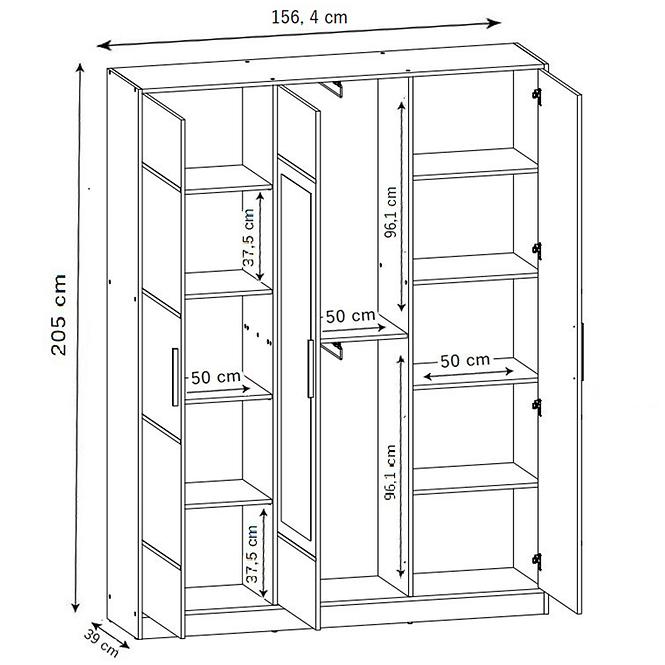 Predsieňový nábytok Roj PP53 + SDS53 + SZ3D craft