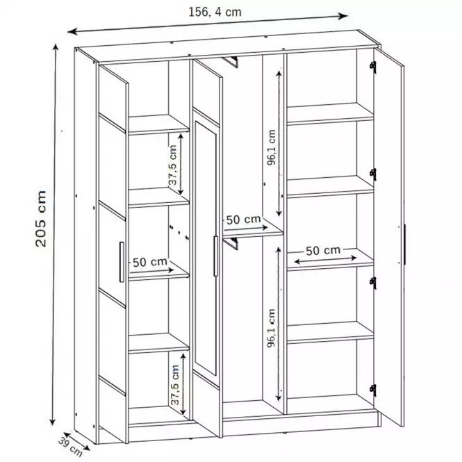Predsieňový nábytok Roj PP53 + SDS53 + SZ3D craft,6
