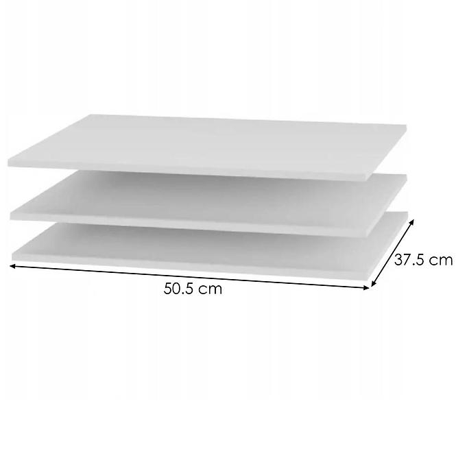 Polička do skriňa Roj: SZ1D, SZ2D, SZ3D biely (3 ks),2