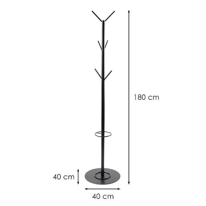 Vešiak kovový stojanový Loft 06-06 180x40 čierna,2