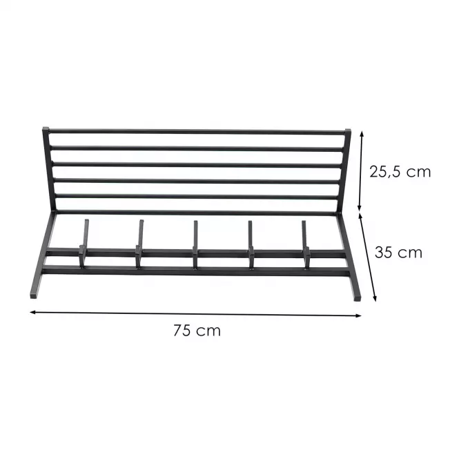 Vešiak kovový s poličkou Loft 35x75x25,5 cm čierna