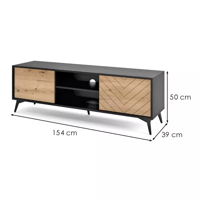 TV stolík Diamond RTV154 dub evoke/čierny
