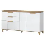 Komoda Brio K23 lakovaná pacific orech/crystal white