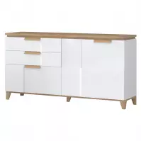 Komoda Brio K23 lakovaná pacific orech/crystal white