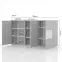Komoda Stela K3S lakované tobacco/crystal white,3
