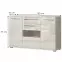 Komoda Piano K150V-3KS1F/PN-71/KA/71 lakované beige,2