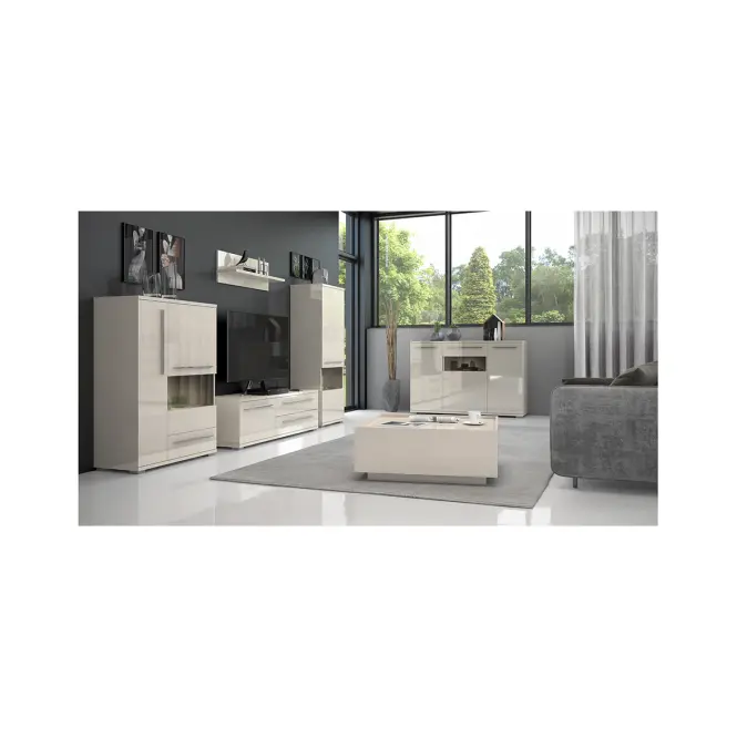 Komoda Piano K150V-3KS1F/PN-71/KA/71 lakované beige,4