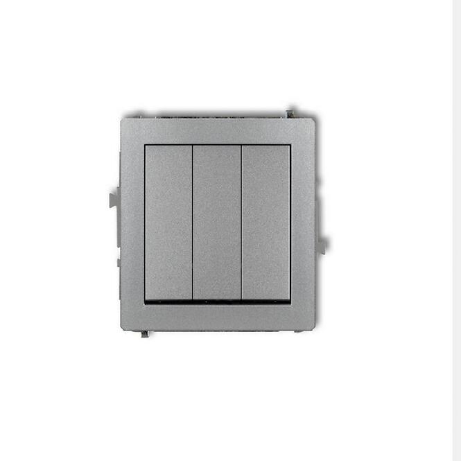 DWP-7 Trojitý vypínač strieborný