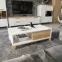Konferenčný stolík Brio KLS lakované pacific walnut/crystal white,4