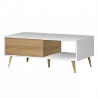 Konferenčný stolík Vida KLS lakované  pacific walnut/crystal white
