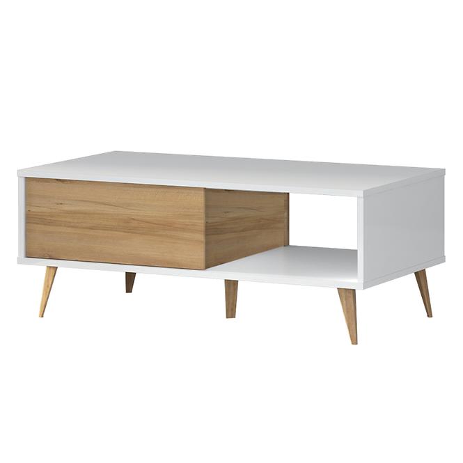 Konferenčný stolík Vida KLS lakované  pacific walnut/crystal white