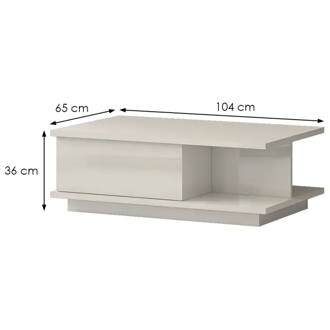 Konferenčný stolík Piano KLS-1F-71/KA/71 lakované beige,2