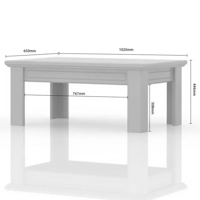 Konferenčný stolík Evergreen EG KLS polar pine/ivory