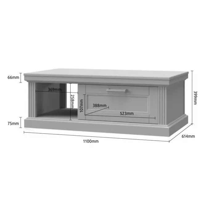 Konferenčný stolík Tara KLS graphite/pacific walnut