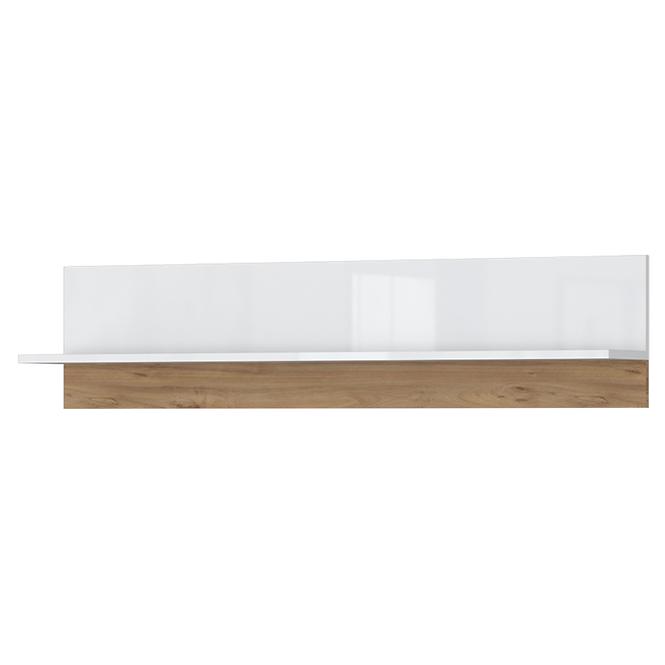 Polička Brio VP lakované pacific walnut/crystal white