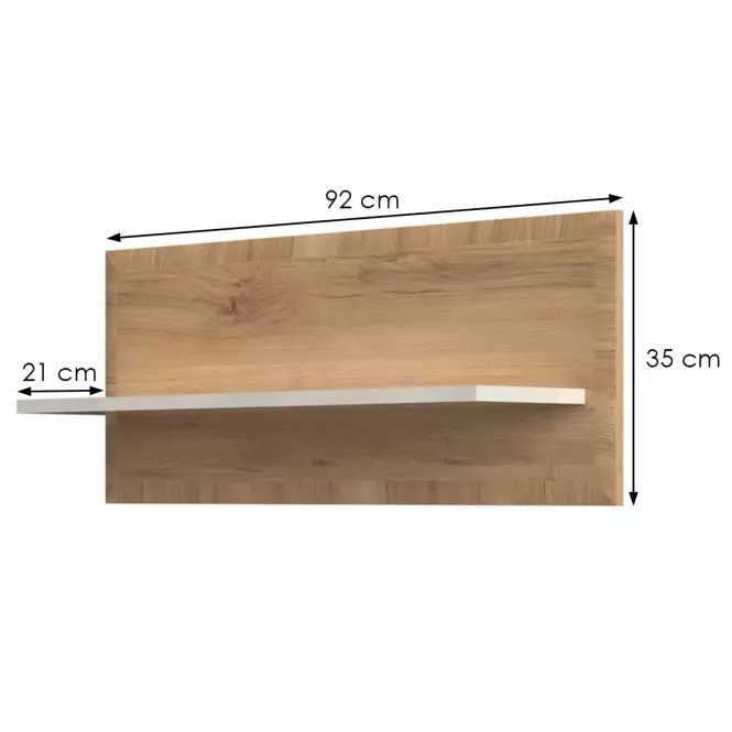 Polička Gala VP92/GL lakované pacific walnut/beige