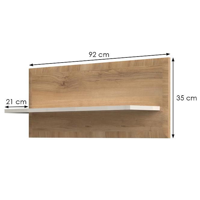 Polička Gala VP92/GL lakované pacific walnut/beige