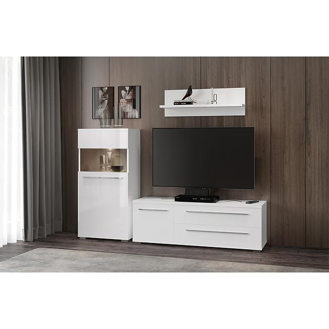 Polička Piano VP90/PN-70/KA/70 lakované crystal white