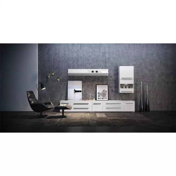 Polička Piano VP90/PN-70/KA/70 lakované crystal white