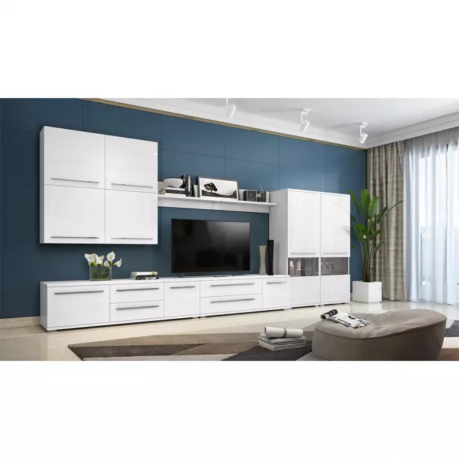 Polička Piano VP90/PN-70/KA/70 lakované crystal white
