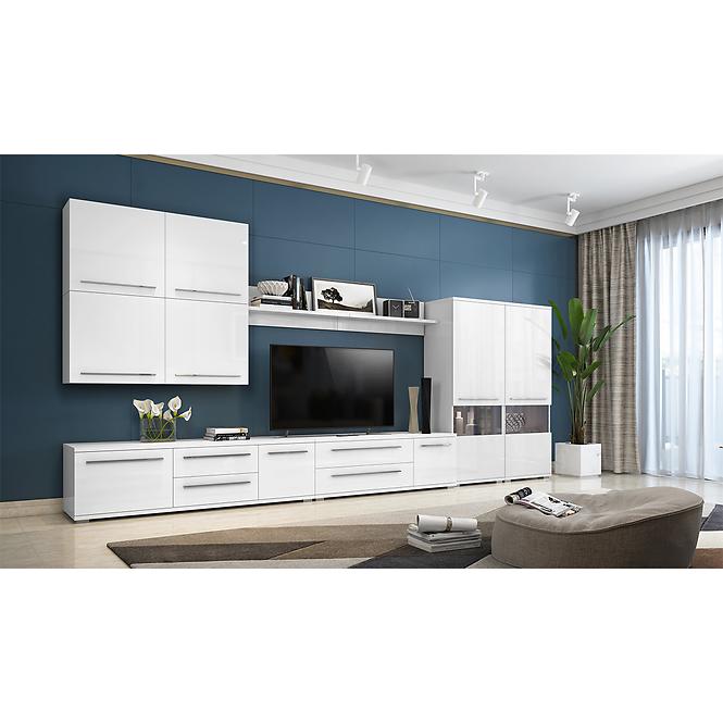 Polička Piano VP90/PN-70/KA/70 lakované crystal white