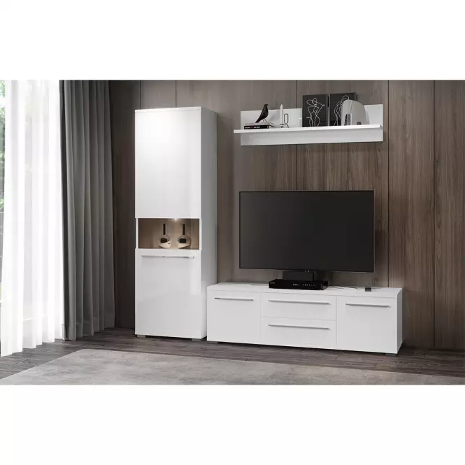 Polička Piano VP120/PN-70/KA/70 lakované crystal white