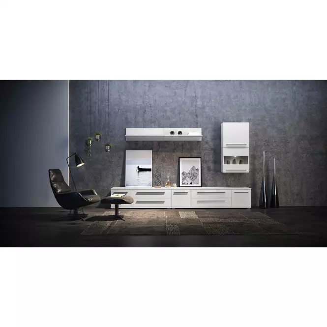 Polička Piano VP120/PN-70/KA/70 lakované crystal white