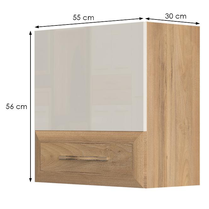 Závesná skrinka Gala VK55-1K/GL lakované pacific walnut/beige,2
