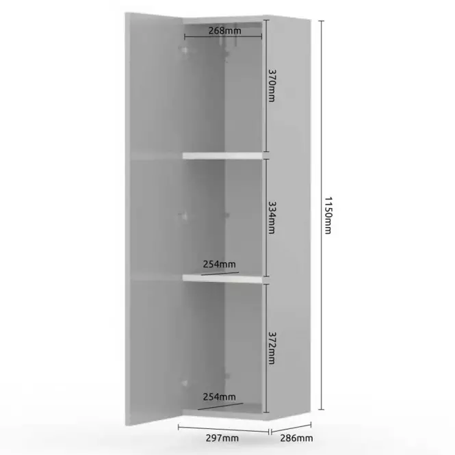 Závesná skrinka Piano VK30-1K/PN-70/KA/70 crystal white