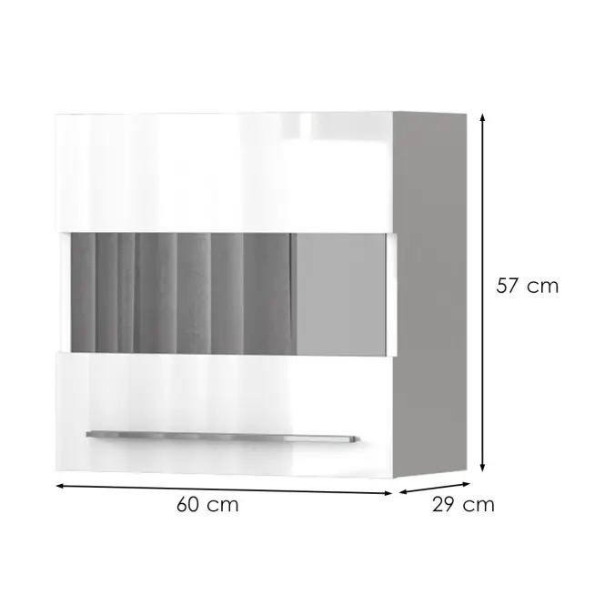 Závesná skrinka Piano VK60-1KS/PN-70/KA/70 lakované crystal white,2