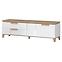 TV stolík Brio TV lakované pacific walnut/crystal white