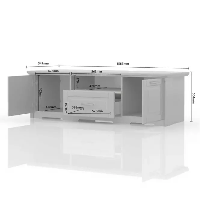 TV stolík Evergreen EG-TV polar pine/ivory