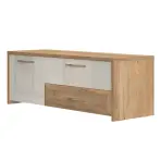 TV stolík Gala TV135-1K2F/GL lakované pacific walnut/beige