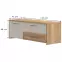 TV stolík Gala TV135-1K2F/GL lakované pacific walnut/beige,2