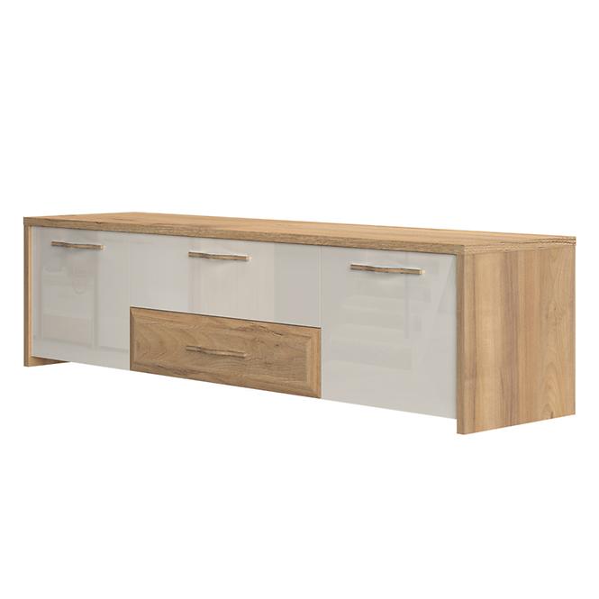 TV stolík Gala TV184-2K2F/GL lakované pacific walnut/beige