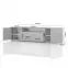 TV stolík Stela TV lakované tobacco/crystal white,3